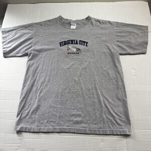 Vintage Teemax Heavyweight Virginia City Nevada T-Shirt Embroidered Size XL